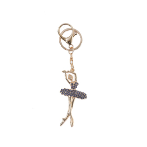 Porte-clés créatif en alliage 3D, cristal, ballet, cadeau mignon, porte-clés plaqué or, danseuses ballerines, porte-clés en métal pas cher, souvenirs - Product Image 5