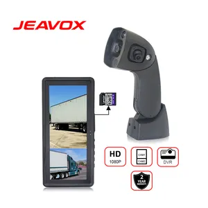 JEAVOX Kamera Kaca Spion, Kamera HD Dual Len 12.3 Monitor Tampilan Terpisah Bantuan Mundur Perekam DVR Ganti Cermin Truk Tradisional