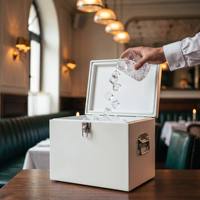 Glacière métallique personnalisée 20L, boîte à glace rétro pour garder au frais en extérieur