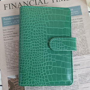 New Fashion PU pelle di coccodrillo <span class=keywords><strong>Notebook</strong></span> Budget raccoglitore portafoglio A6 pianificatori tascabili ripieni di contanti anello Budget raccoglitori copertina - Product Image 3