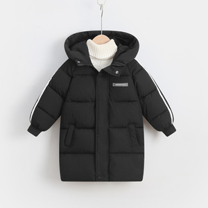 Nuova Giacca Imbottita Casual con Cappuccio Ecologica per Bambini e Bambine, Cappotto Invernale Lungo e Caldo con Cerniera - Product Image 6