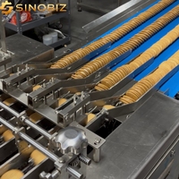 Nouvelle ligne de remplissage automatique de biscuits sandwich SINOBIZ, en acier inoxydable, machines de boulangerie, certifiées CE, industrielles, pour l'alimentation