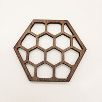 Sous-verres et décoration murale en bois en forme de nid d'abeille de style ferme, multi-usages, pour la maison, l'hôtel, le bar, le bureau, la décoration de table, cadeau