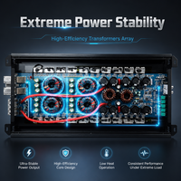 Amplificateur de puissance audio pour voiture 12V 5000W Monocanal Classe D pour Subwoofer, mise à niveau du système sonore, Fabrication OEM
