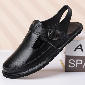 Sandalias Planas de Verano para Hombre, Punta Abierta, Casuales, de Calzado Fácil, Suela de Goma, Fabricadas en Vietnam, Color Sólido, Entresuela de EVA, Forro Textil - Product Image 3
