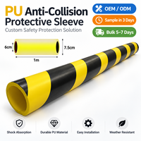 Tube de protection en mousse PU personnalisé noir et jaune, barrière anti-collision pour couvercle de rack, tube, colonne, protection des bords