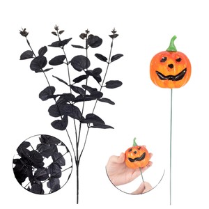 Bouquet d'Halloween, décorations de citrouilles et d'eucalyptus noir pour les fêtes à la maison - Product Image 5