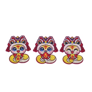 2025 năm mới rắn thêu vải vá lễ hội phong cách quốc gia vá quần áo ba lô Lễ Hội Mùa Xuân ren vá mũ - Product Image 4