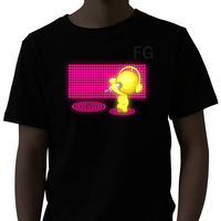 T-shirts LED tendance pour hommes, t-shirt musical, t-shirt LED personnalisé de haute qualité