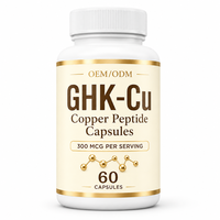 Capsules de Peptide de Cuivre GHK-CU 1000mcg pour l'Éclat de la Peau, Anti-Âge, Soutien du Collagène et Santé Capillaire Adulte (OEM/ODM)