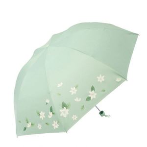 Design Portable Mini <b>Umbrella</b> 5 Folding Pocket Size Flat Handle <b>Umbrella</b> Anti Uv Protection Compact Small <b>Umbrella</b> for Rain - Product Image 4