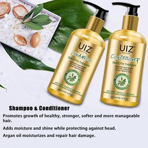 Coffret de soins capillaires à l'huile d'argan marocaine shampooing nourrissant après-shampoing spray anti-frisottis kératine bio hydratant cheveux rafraîchissants - Product Image 3