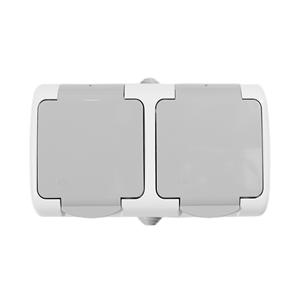 Ổ Cắm Đức Ổ Cắm Châu Âu 2P + E IP54 Loại Bề Mặt 2 Gang Schuko Chống Nước Có Nối Đất - Product Image 6