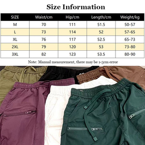 Pantalones Cortos Casuales de Verano para <span class=keywords><strong>Hombre</strong></span>, Pantalones Cortos Cargo Ligeros, Multibolsillos, de Secado Rápido, para Senderismo al Aire Libre, Pantalones Cortos Masculinos - Product Image 6