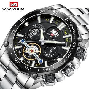 Montre Calendrier <span class=keywords><strong>2023</strong></span> pour Hommes Tourbillon Relogio Masculino Montres de Sport pour Hommes Bracelet en Acier Montre Étanche Homme - Product Image 2