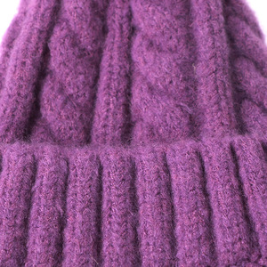 Fashion Design Winter Fluffy Fur <strong>Pom</strong> <strong>Pom</strong> <strong>Beanie</strong> Hat Women's Warm Knitted Common Beach &amp; Business Use - Product Image 3