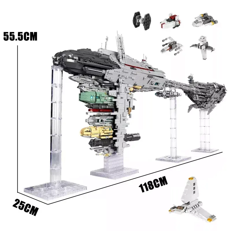 Mould King 21001 Awesome Nebulon-b Frigate Starship Model Building Kits Star Plan Toys Ucs Collectible Building Blocks Toys