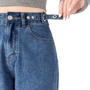 Jeans de Cintura Alta y Pierna Ancha Personalizados para Mujer, Pantalones Vaqueros Casuales de Corte Ajustado, Fabricante Mayorista Directo de Fábrica OEM - Product Image 6