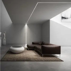 Perfil de <span class=keywords><strong>Aluminio</strong></span> <span class=keywords><strong>LED</strong></span> Personalizado de 1M 2M, <span class=keywords><strong>Canal</strong></span> Empotrado de <span class=keywords><strong>Aluminio</strong></span> <span class=keywords><strong>para</strong></span> Techo de Yeso y Pared - Product Image 1