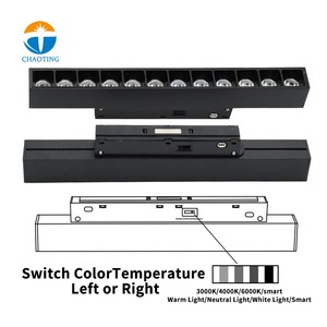 Spot encastré de plafond intelligent 48V sur <span class=keywords><strong>rail</strong></span> magnétique, avec interrupteur DIP manuel, CCT 3000K/4000K/6000K, réglable et dimmable - Product Image 3