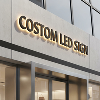 Enseigne de magasin personnalisée en lettres 3D sans MOQ, enseigne rétroéclairée pour bâtiment, enseignes de canalisation commerciales, enseigne en lettres LED