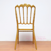 Chaises de banquet empilables en cuir, chaises de mariage de Dubaï, chaises Napoléon dorées de Chine