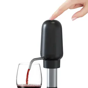 Bán buôn điện chai rượu vang Decanter đen nhựa Aerator dễ dàng kiểm soát thanh phụ kiện