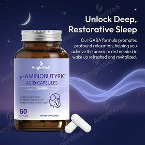 Capsule di Acido Gamma-Amminobutirrico AegleWell OEM, Senza Sapore, Facili da Deglutire per Calma Diurna e Supporto Notturno - Product Image 2