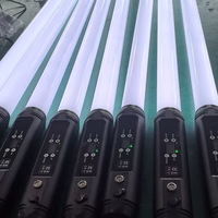 Lot de 4 tubes LED rechargeables d'extérieur avec sac, éclairage DJ sans fil DMX à 360 degrés, tubes LED pixel pour scène et mariage