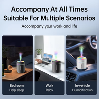 Mini humidificateur d'air USB, diffuseur d'arômes électrique, purificateur d'huiles essentielles, brumisateur d'aromathérapie, lumières pour voiture, maison, chambre à coucher
