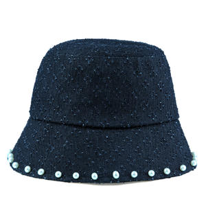 Femmes printemps et été perle conception poncé pêcheur casquettes doux soleil Denim seau chapeaux pour femmes été - Product Image 5