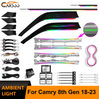 Cardoo pour Toyota Camry 8ème génération XV70 2018-2023, mise à niveau de l'éclairage ambiant, 64 couleurs, éclairage LED d'ambiance intérieur de voiture, accessoires