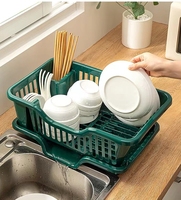 Étendoir à vaisselle de cuisine avec égouttoir Porte-ustensiles de cuisine égouttoir à vaisselle bol couteau fourchette baguettes support de rangement