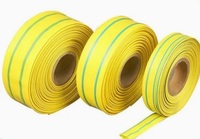 Tube thermorétractable isolant jaune et vert, tube thermorétractable en polyoléfine rayé jaune et vert aux couleurs alternées
