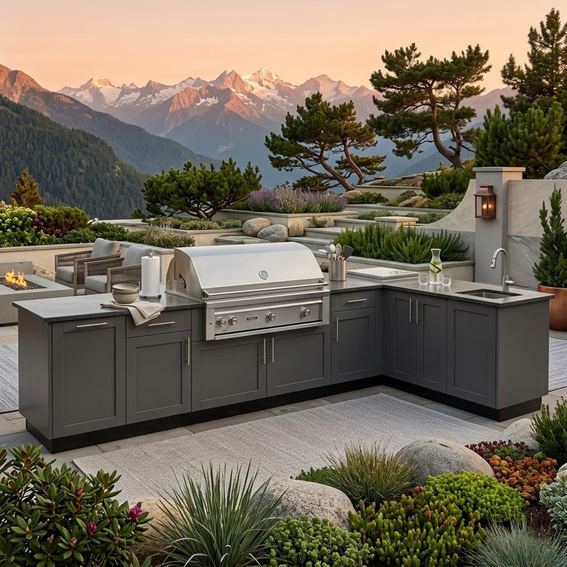 OEM SS304 Modular Outdoor Kitchen Mildew