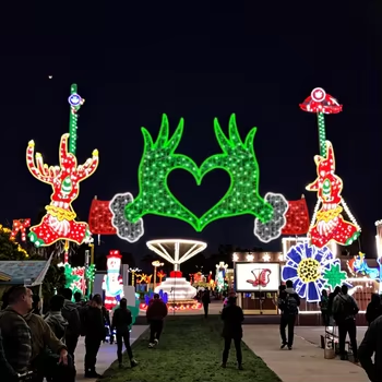 Toprex Wholesale Grinch Christmas Lights Motif Outdoor LED Lighted Yard Decoration - besttimetogotob