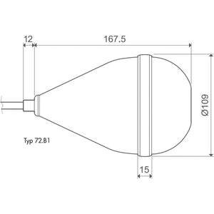 Sensor de Nivel de Líquido Serie Finder 72.B1, Regulador de Flotador Hermético de Triple Cámara, 250V - Product Image 2
