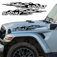Autocollant de voiture SPORT en PVC, kit de décalcomanies, film vinyle imperméable pour portières et capot, accessoires extérieurs pour véhicules