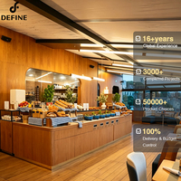 Projet commercial : mobilier de restaurant moderne sur mesure pour hôtel, salle à manger intérieure, café, ensemble de mobilier d'hôtel