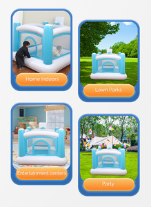 บ้านลมเด็กแบบไม่มีเสียงร้อง รุ่นใหม่ สำหรับเด็ก บ้านเด้งดึ๋งเป่าลม ใช้ได้ทั้งภายนอกและภายในอาคาร - Product Image 5