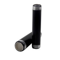 Tubería de hierro fundido malleable y accesorios de tubería king pezón, accesorios de tubería galvanizados de gran diámetro, pezón largo, venta al por mayor
