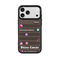 Coque de téléphone AG Feeling Black Edge avec motif doré marron effet bonbon pour iPhone 17, 17 Pro Max, 16 Pro, 15 – Coque magnétique