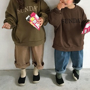 Nova Versão Coreana de Moletom para Meninos e Meninas, Conjuntos de Família para Primavera e Outono, Design de Gola com Letras Modernas e Manga Longa - Product Image 2