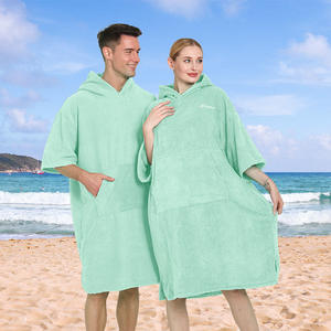 100% Polyester microfibre serviette <span class=keywords><strong>de</strong></span> bain cape chaud <span class=keywords><strong>bord</strong></span> <span class=keywords><strong>de</strong></span> <span class=keywords><strong>mer</strong></span> hôtel peignoir pour hommes femmes conception unie été natation vêtements <span class=keywords><strong>de</strong></span> nuit - Product Image 6