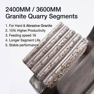 Segment diamanté de coupe rapide en forme de M pour carrière de granit, OEM pour scies de 2400 mm / <span class=keywords><strong>3600</strong></span> mm - Product Image 1