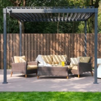 Maisons d'été personnalisées système de persiennes extérieures supports de pergola en aluminium persienne persienne persiennes télécommandes de patio pergola à vendre