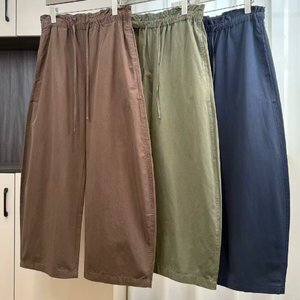 <span class=keywords><strong>Pantaloni</strong></span> da <span class=keywords><strong>donna</strong></span> <span class=keywords><strong>in</strong></span> cotone <span class=keywords><strong>con</strong></span> coulisse, a lunghezza 7/8, <span class=keywords><strong>con</strong></span> <span class=keywords><strong>elastico</strong></span> <span class=keywords><strong>in</strong></span> <span class=keywords><strong>vita</strong></span> e tinta unita, stile retrò casual - Product Image 3