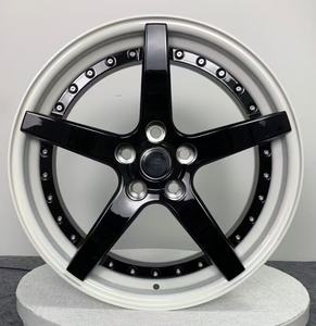 Jantes en aluminium forgé noir personnalisées, design à cinq branches, 30/40/25/25 mm, 98/100 mm, <span class=keywords><strong>AMG</strong></span> Audi, nouvelles jantes pour voitures particulières - Product Image 1