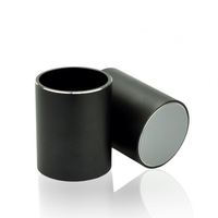 Porte-stylo rond en aluminium, organisateur de bureau, 10x8cm, 310g, argent/noir/rose, marque OEM, CN
