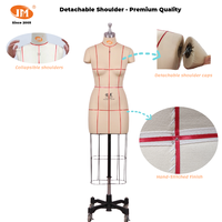 Maniquí de Hombros Plegable Junmei Profesional de Fibra de Vidrio Ajustable para Vestidos, Estándar Estadounidense ASTM